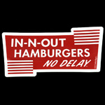 IN-N-OUT BURGER　STICKER (105x55mm)
