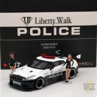 LB WORKS NISSAN GT-R R35 TYPE 1 POLICE WITH 2 FIG