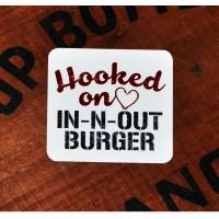 IN N OUT STICKER "HOOKED ON"