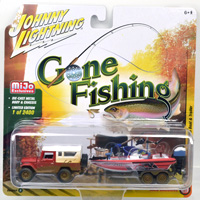 1980 TOYOTA LAND CRUISER(RED) W/BOAT & TRAILER