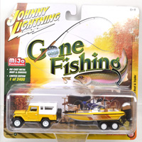 1980 TOYOTA LAND CRUISER(YELLOW) W/BOAT & TRAILER