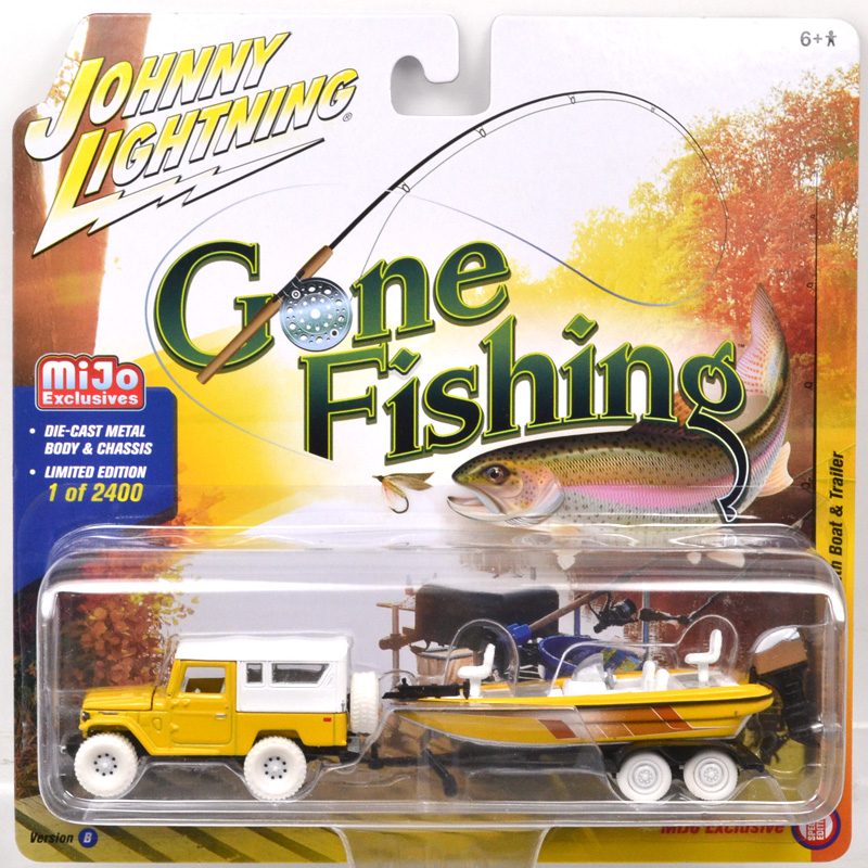 toy fishing boat and trailer