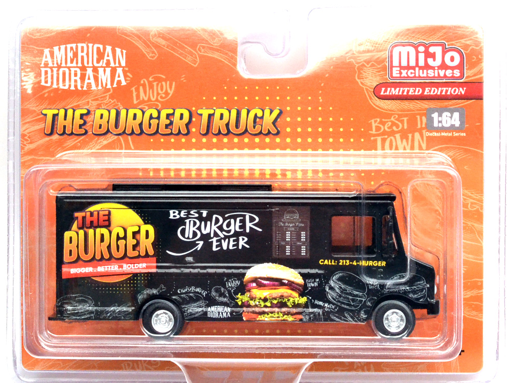 ミニカー American Diorama 1:24 Burger Stand Diora AD-77745 1:24 Scale Burger Stand Diorama