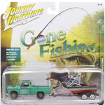 1965 CHEVROLET TRUCK (GREEN) WITH BOAT & TRAILER