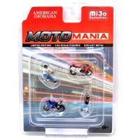 AMERICAN DIORAMA-1:64 FIGURES-MOTO MANIA BIKER SET