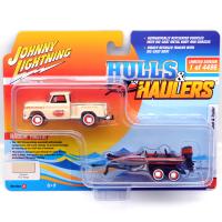 1965 CHEVY STEPSIDE PICKUP W/BASS BOAT AND  (BEIGE