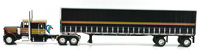PETERBILT 359 w/TAUTLINER TRAILER (BLACK/GOLD)