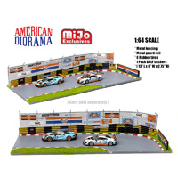 1:64 RACETRACK W/AUTO WORLD (GULF)