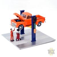 AMERICAN DIORAMA-1:64 FIGURES - 2 POST LIFT (BLUE)