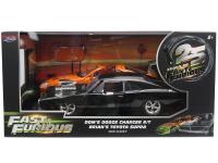 F&F TWIN PACK - DOM'S CHARGER & BRIAN'S  SUPRA