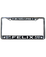 FELIX CHEVROLET LICENSE FRAME