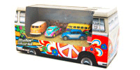 DIORAMA MOTOR WORLD HIPPIE VOLKSWAGEN 5 CAR SET