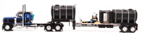 PETERBILT 379 W/DEMCO TRAILER (BLUE/BLACK)