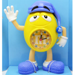 BEDSIDE ALARM CLOCK - YELLOW