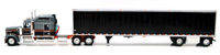 KENWORTH W900L W/UTILLITY VAN TRAILER (GUN METAL)