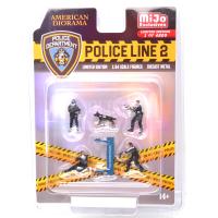 AMERICAN DIORAMA-1:64 FIGURES - POLICE LINE II