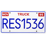 PIZZA PLANET TRUCK - NUMBER PLATE