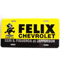 FELIX CHEVROLET LICENSE ALUMINUM PLATE