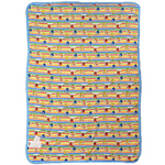 COTTON BLANKET - BLUE & BORDER