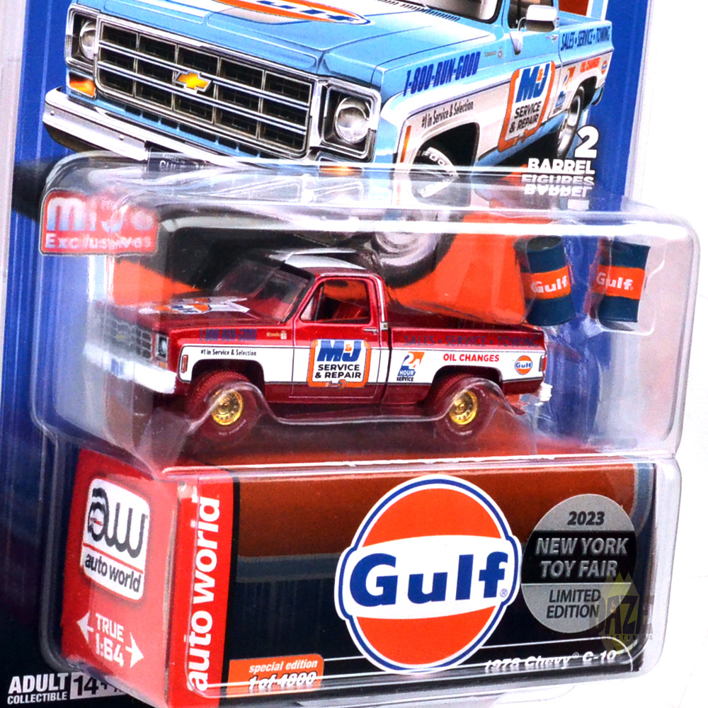 Pick-up Chevrolet C10 Gulf 1978 - Modèle Réduit Auto World 1/64 - Édition Spéciale Toy Fair 2023 - Diecast Neuf