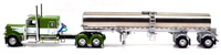 PETERBILT 389 w/CHROME SPREAD-AXLE WALKER MILK TAN